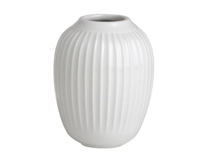 Kähler Vase H10.5 cm Hammershøi design danois pour fleurs fait main\, blanc