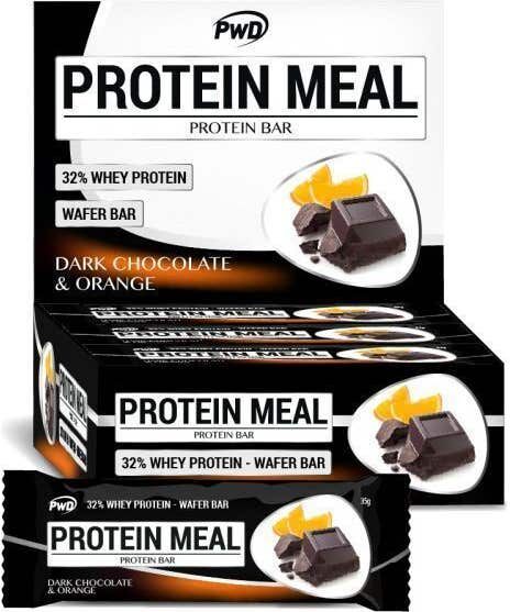 PWD Nutrition Protein Meal Chocolate Negro y Naranja 12x35g
