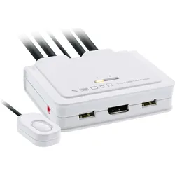 InLine KVM Switch, KVM Switch, Weiss