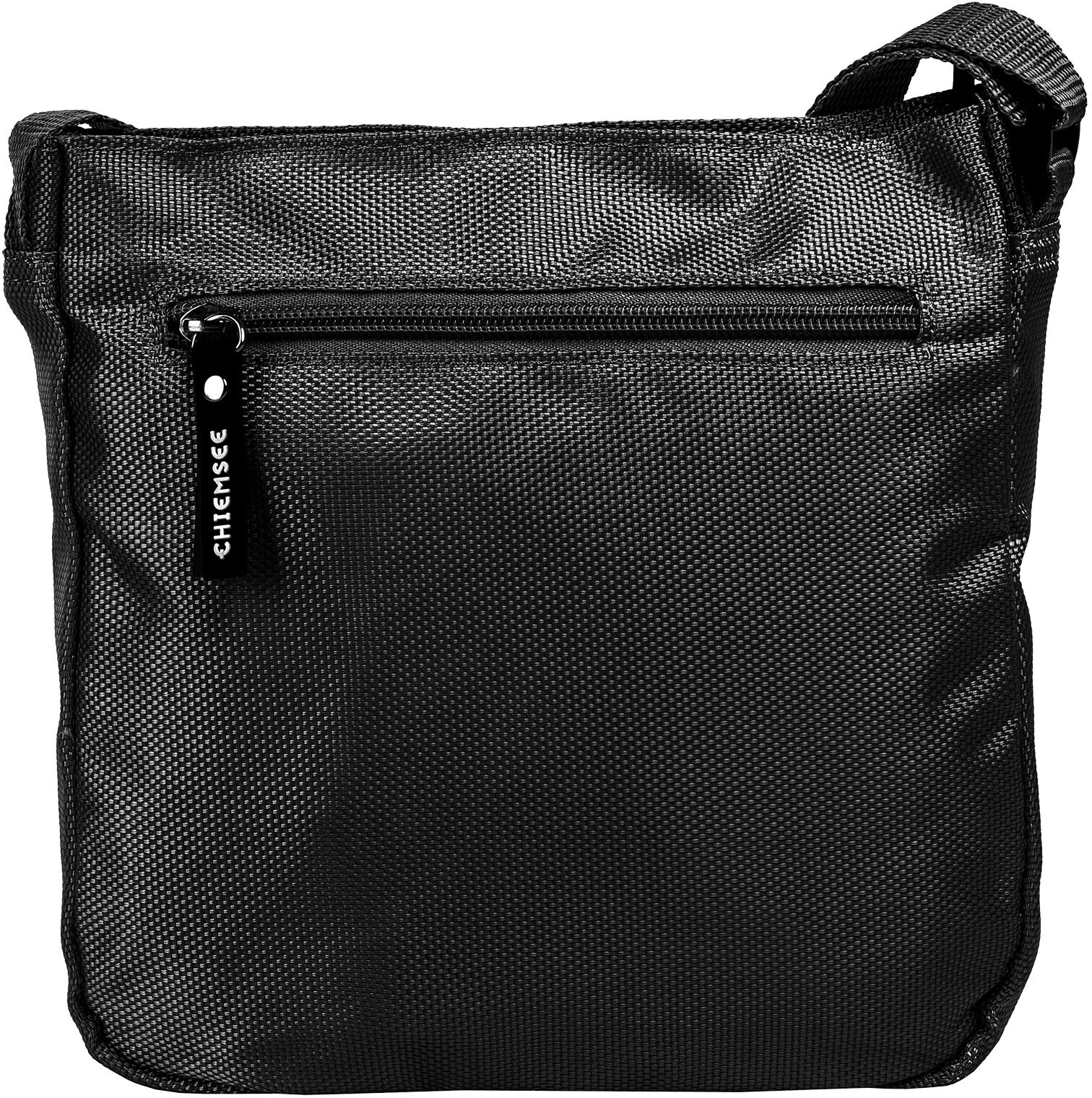 Umhängetasche CHIEMSEE "CHIEMSEE Herren, Damen", Damen, Gr. B/H/T: 20cm x 16cm x 4cm onesize, schwarz, Kunstfaser, leicht glänzend, unifarben, Taschen Umhängetasche