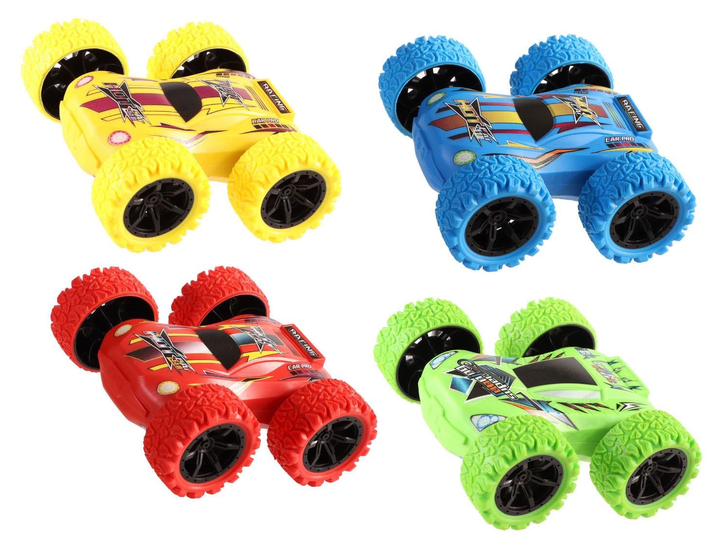 Jono Toys Omkeerbare stuntauto met aandrijving, 12 cm
