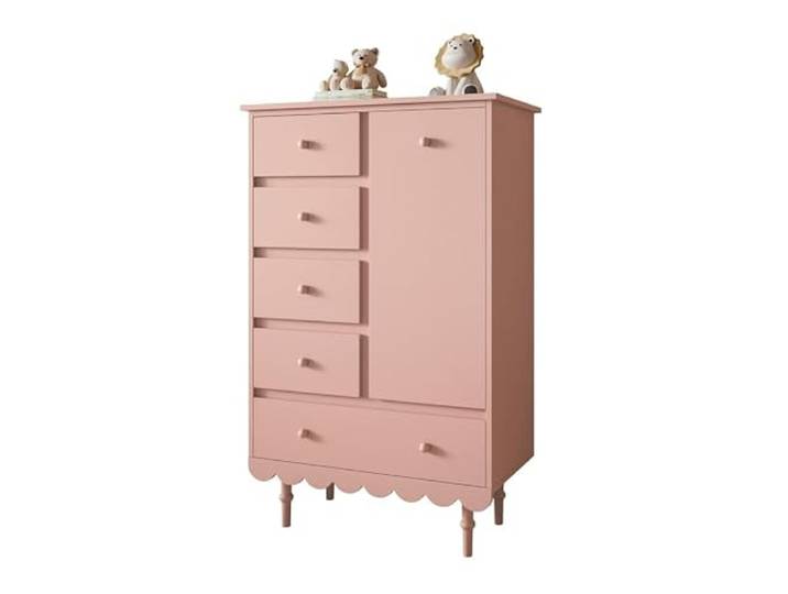 Lookway Hochkommode Babushka Natürlich Rosa