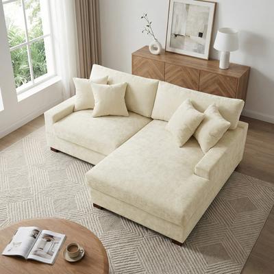 Lumibee Oversized Modern Chenille Modular Sectional Sofa with Chaise