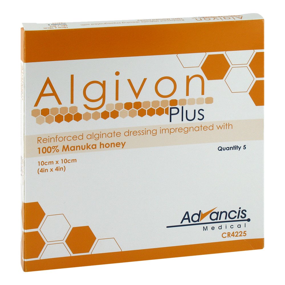 Advancis medical Deutschland GmbH Algivon Plus Honigalginat Wundauflage 10x10 cm 03723986