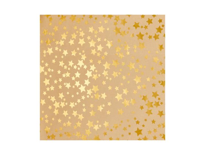 Kraftgeschenkpapier Sterne gold 70x300cm