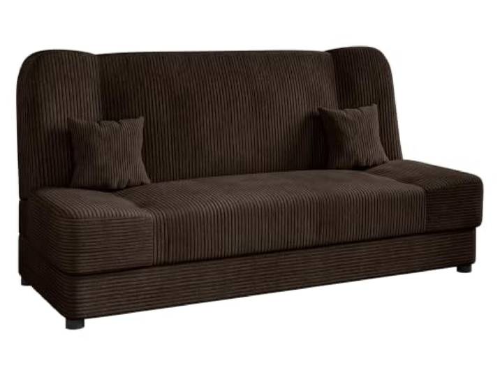 Mirjan24 Schlafsofa Jonas Cord, Sofa mit Bettkasten und Schlaffunktion, Bettsofa, Dauerschläfer-Sofa, Schlafcouch, Materialmix, Couch vom Hersteller, Wohnlandschaft (Poso 06)