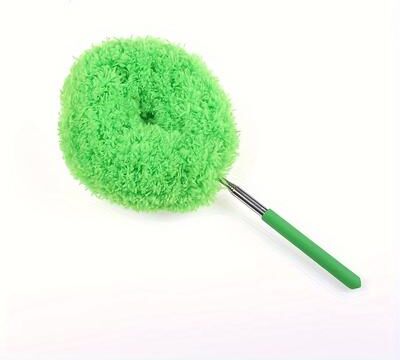 BlastClean Extendable Microfiber Ceiling Fan Duster With Washable Detachable Head For High Reach Cleaning light Green