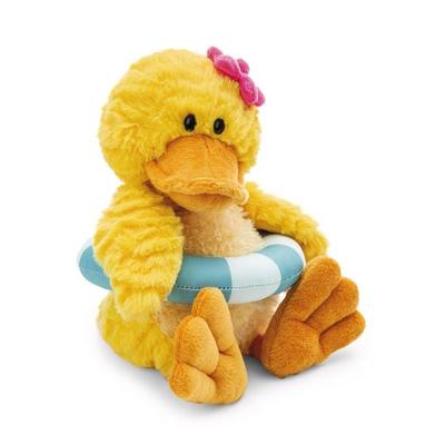 NICI 62895 - Ente Pooline mit Schwimmreifen, 25 cm, Kuscheltier, GREEN