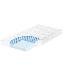 Ergodream Baby-Kaltschaummatratze Ergo Blue 60 x 120 cm Stoff Weiß