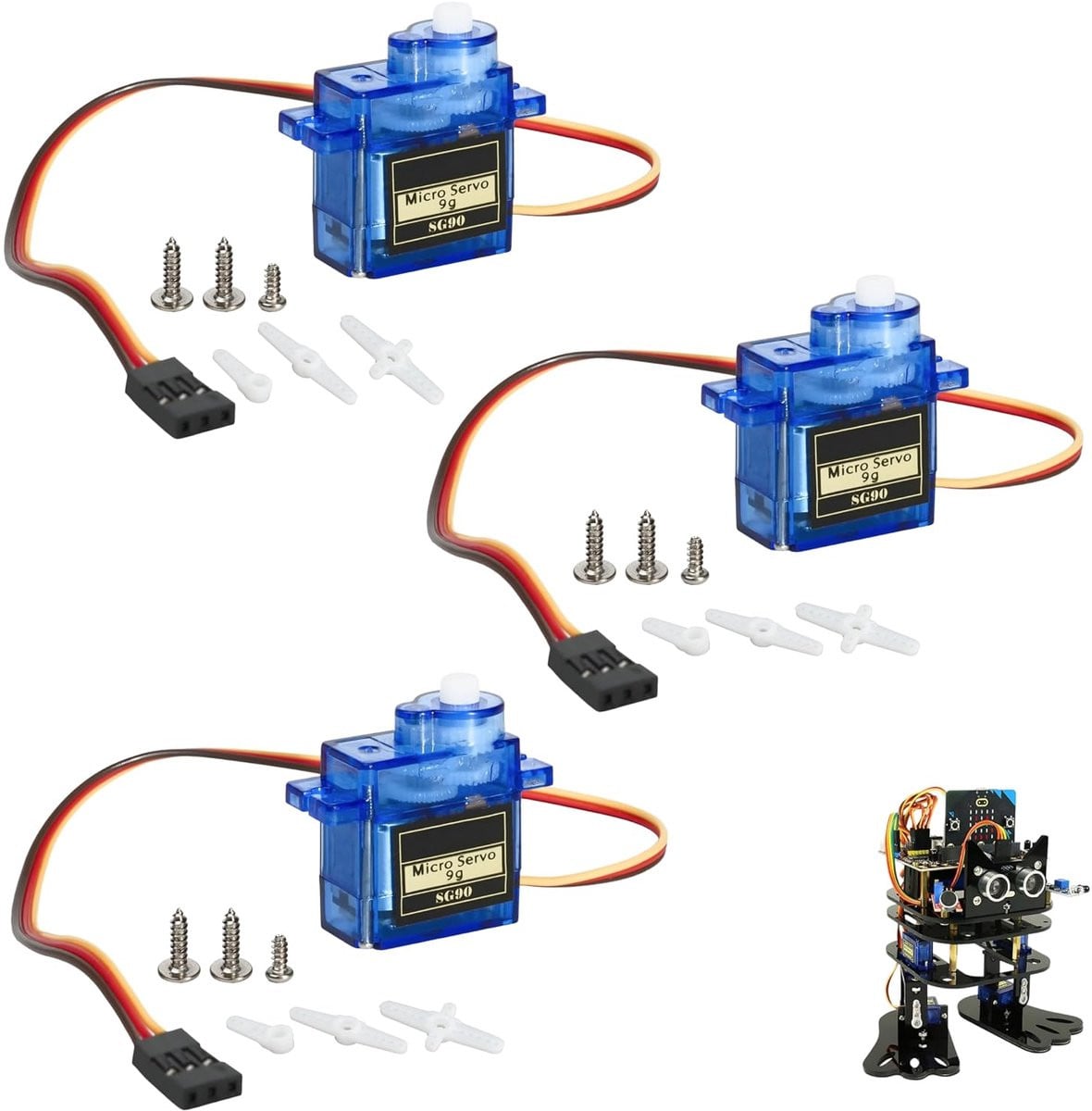 Motoren 9G SG90 Mini Servo Motor 180 graden voor Arduino, Raspberry Pi en RC-projecten