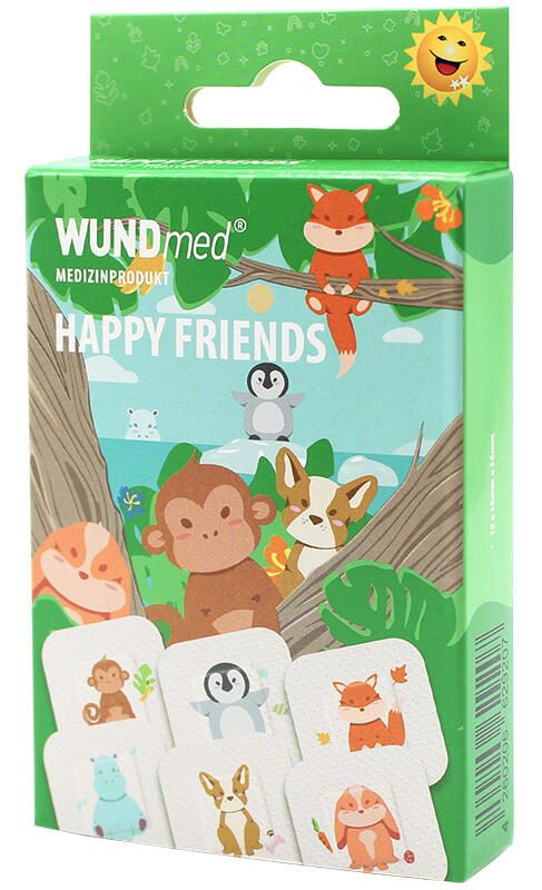 WUNDmed® Pflaster Happy Friends bunt 10 St. 02-117