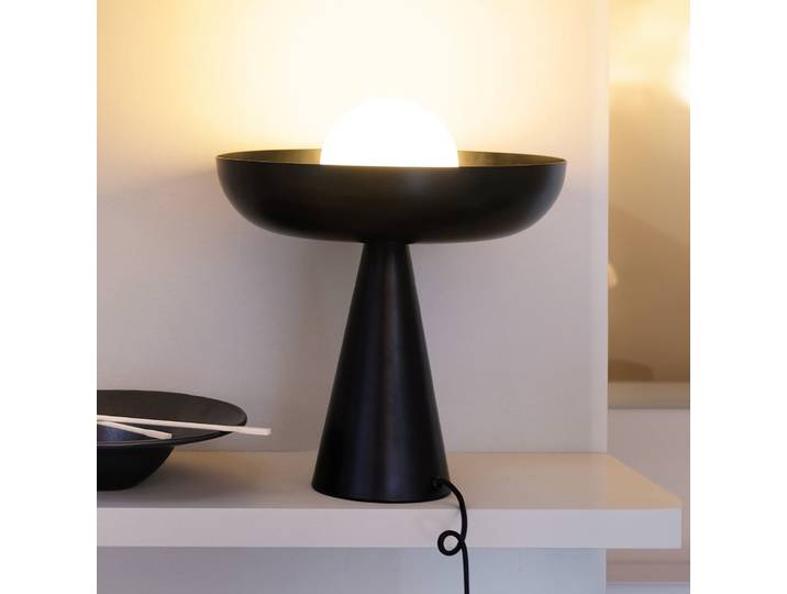 Ava Lampe de Table Black - Dyberg Larsen - Salon / séjour - Design - Métal - Avec abat-jour