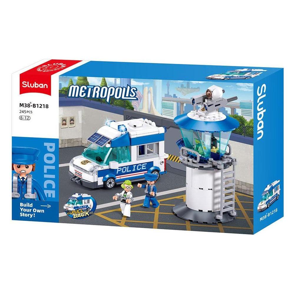 Sluban Metropolis M38-B1218 Riot Squad Transport Truck: Gangster hinter Gittern (M38-B1218)