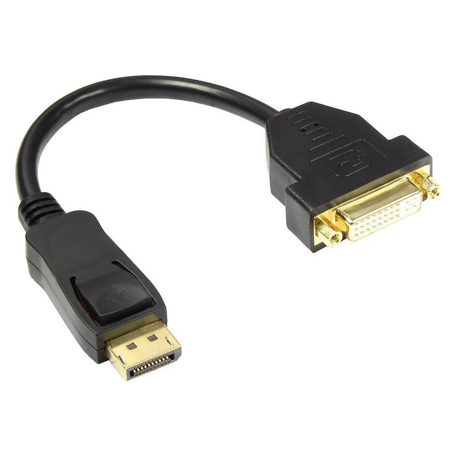 Good Connections Alcasa DP-AD06 DVI-I Displayport Schwarz Kabelschnittstellen-/adapter (0.20 m) (DP-AD06)