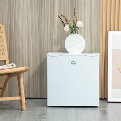 HOMCOM Mini Freezer Countertop, 1.1 Cu.Ft Compact Upright Freezer with Removable Shelves, Reversible Door for Home