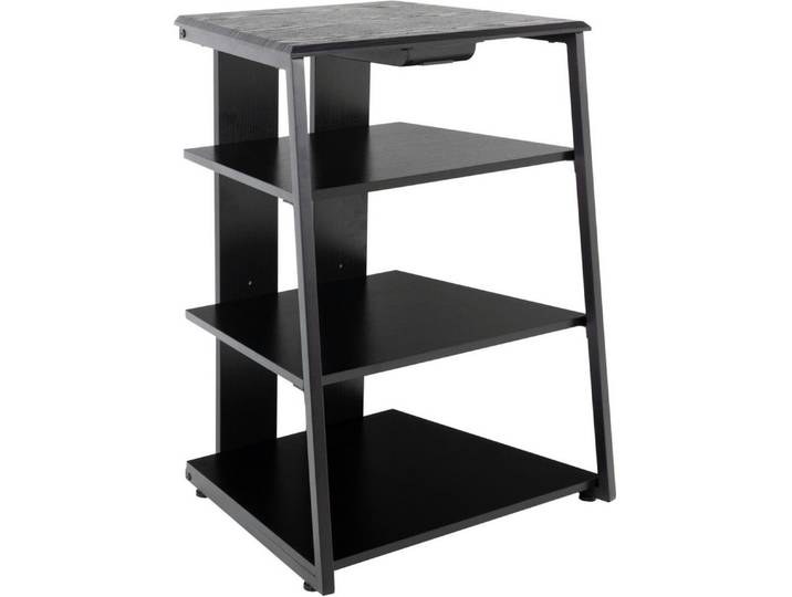 Stagecaptain TV-Regal HR-604 BK Audio Rack - Stylisches HiFi-Regal für Musikliebhaber, Inkl. kleine Schublade für Zubehör