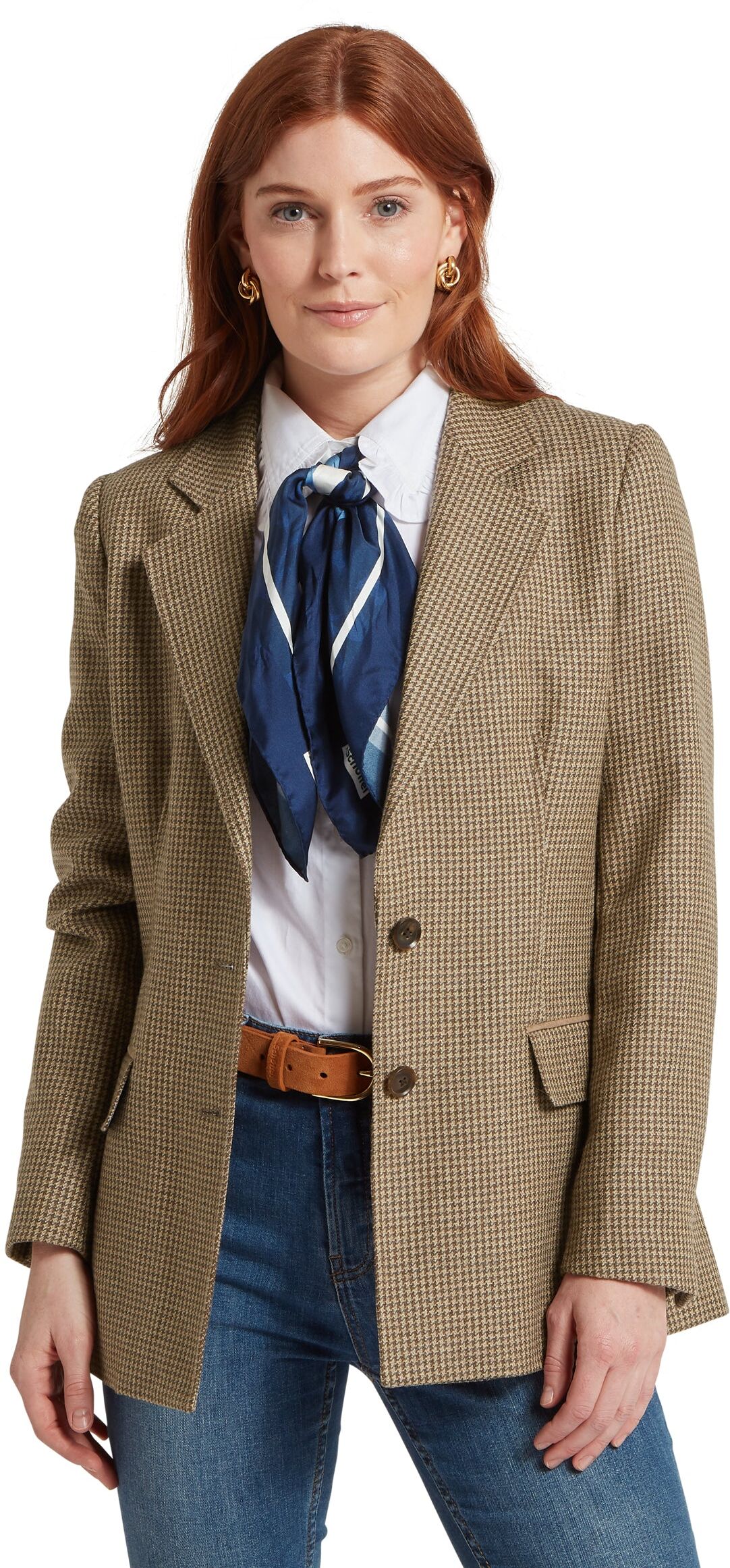 Schöffel Country Isla Tweed Blazer - Green - Size UK8 - Women
