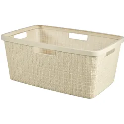 Wäschekorb JUTE weiß (BHT 59x26x39 cm) - weiß - BHT 59x26x39 cm
