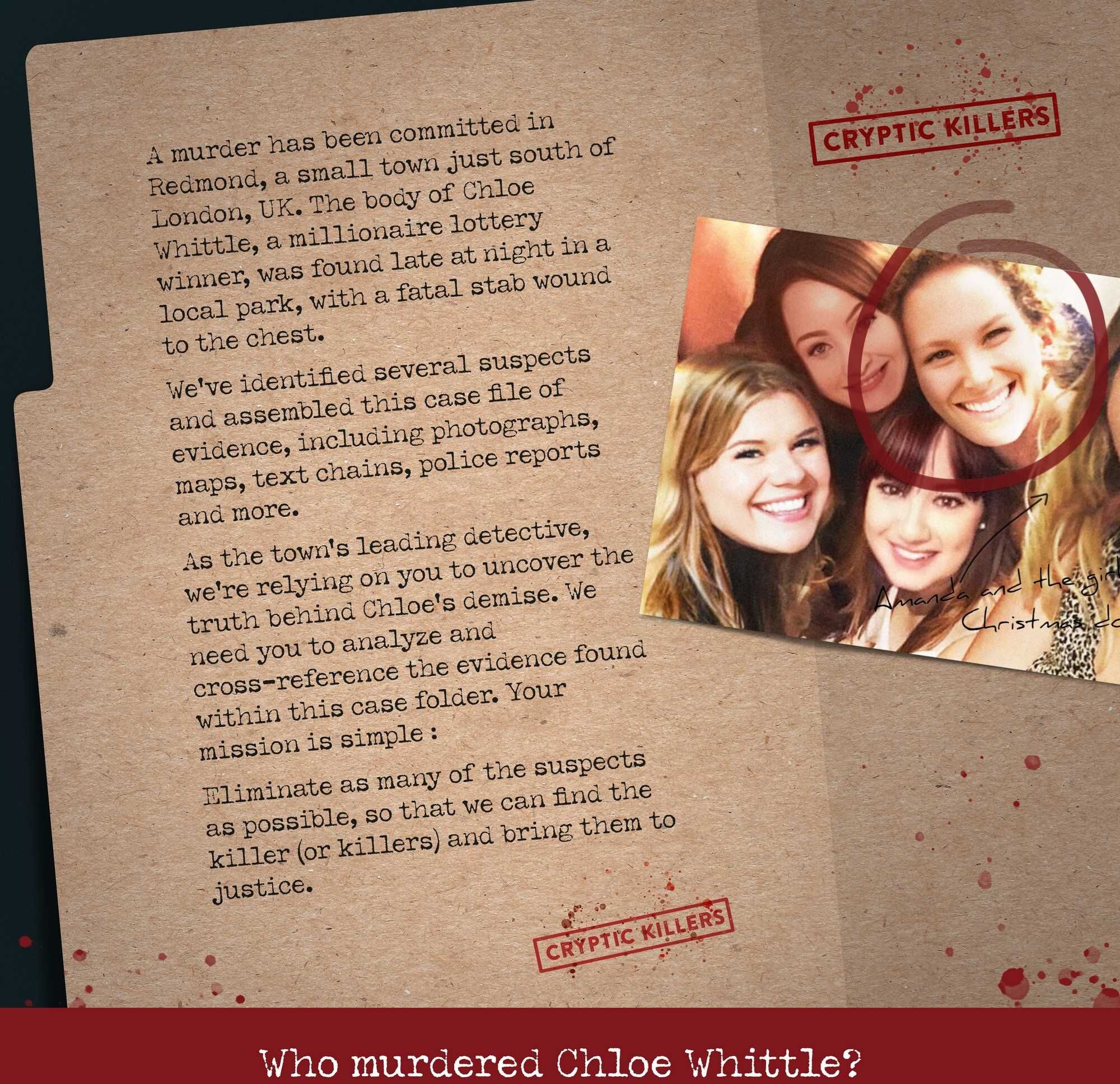 Cryptic Killers: Murder of a Millionaire - Event Tickets - LA Brands LTD - 2 Hours of Play