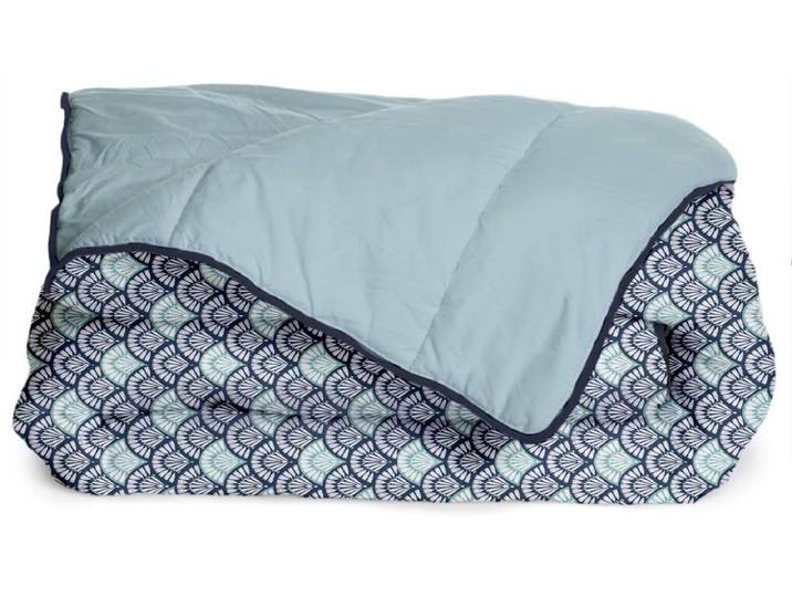 Bleu Calin Couette Imprimée Melinda - Chaude 350g/m2 - 140x200cm