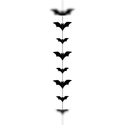PartyDeco Fledermaus Girlande schwarz
