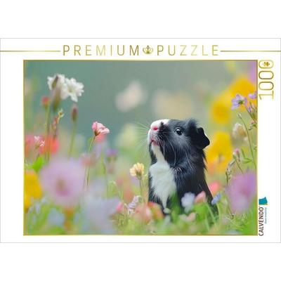 CALVENDO Puzzle Meerschweinchen: Flausch mit Charakter | 1000 Teile Lege-Größe 64x48cm Foto-Puzzle für glückliche Stunden