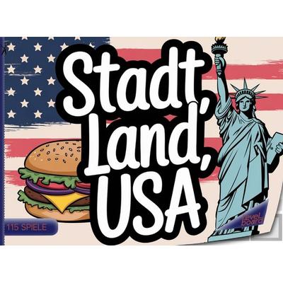 Stadt, Land, USA - 115 Spielblöcke, Taschenbuch von LevelBoard Spiele, LevelBoard Spiele, 978-3-693-19812-4