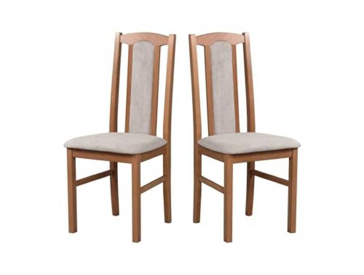 LeafDesign Esszimmerstühle 2er Set, Massivholz, Gepolstert, Hell Nussbaum Küchenstühle, Esstischstühle und Essstühle für Wohnzimmer, Restaurant, Café, Hotel und Gastronomie – hoher Sitzkomfort