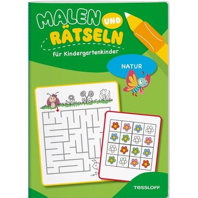 Malen und Rätseln für Kindergartenkinder. Natur, Geheftet von Nadja Schwendemann,Oli Poppins,Ke Turnhofer, Tessloff Verlag Ragnar Tessloff GmbH & Co.