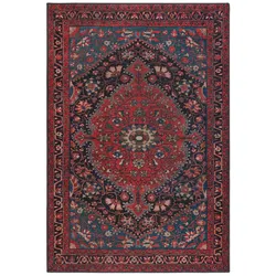KADIMA DESIGN Teppich waschbar Medaillon Muster | Vintage Design | Kurzflor & pflegeleicht | 115x170cm