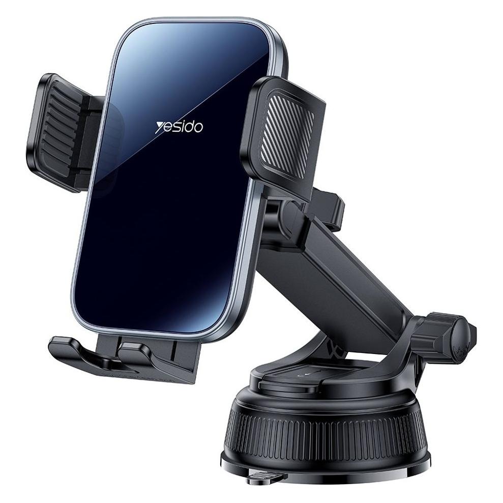 Yesido C279 Handyhalter für das Auto mit um 360° drehbarem Saugnapf - schwarz (C279)