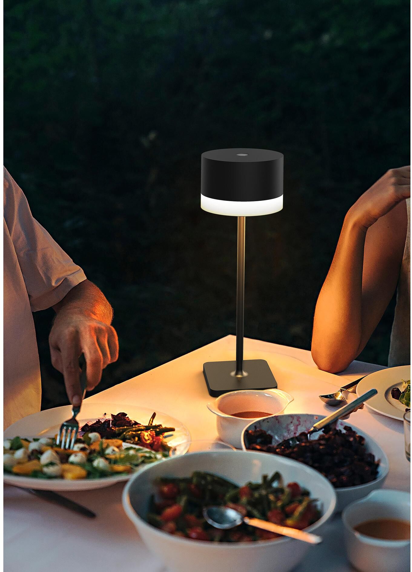 LED Tischleuchte "Schönenberger Surya, USB-C, 37 cm, Schwarz", schwarz, Ø 13cm H: 37cm, Leuchten, LED Tischleuchte schwarz Ø 13cm H: 37cm