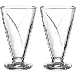 Leonardo Schale Cono 2 Stück, 360 ml, Transparent, Schüssel + Schale, Transparent
