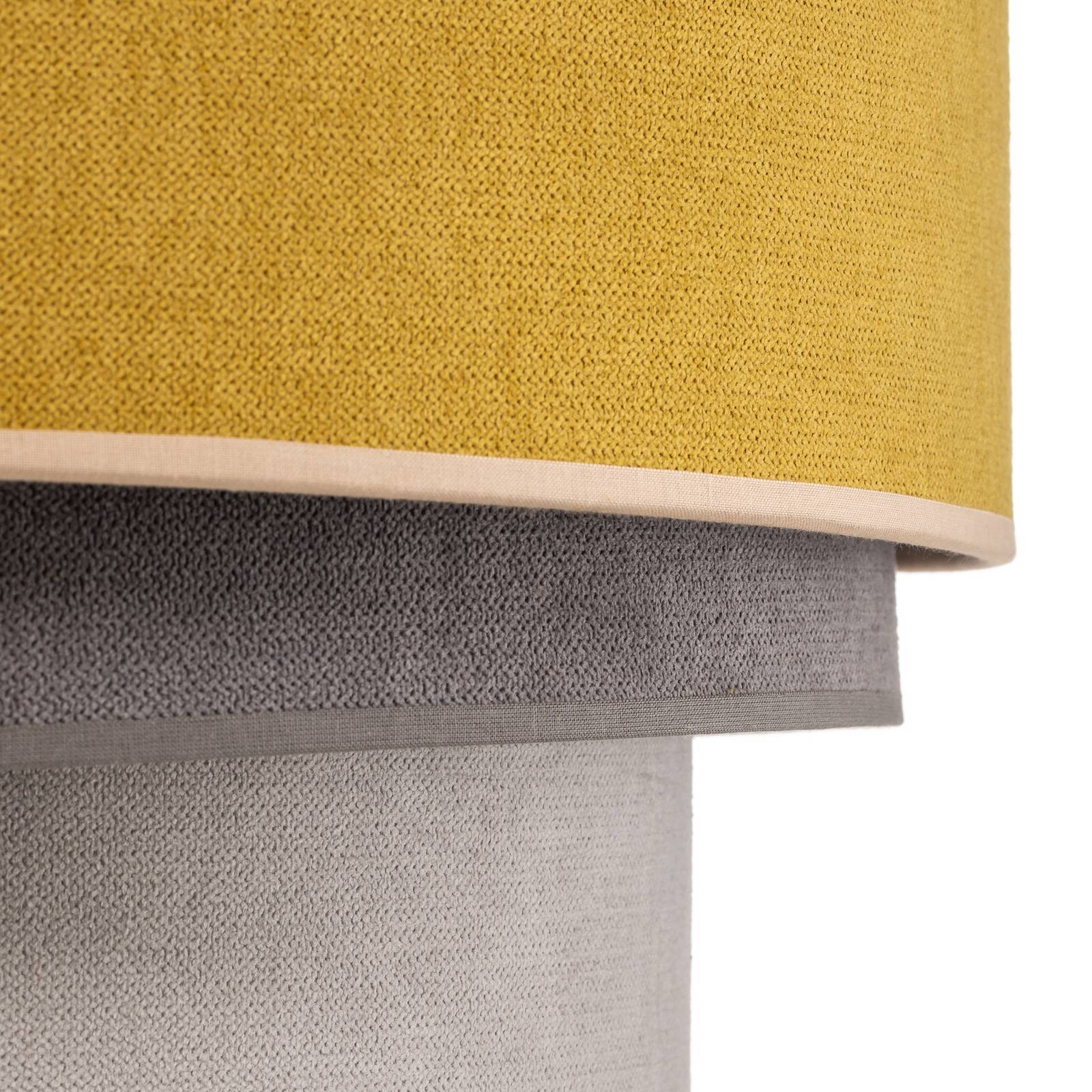 Pendant Light Pastell Trio Duolla, dimmable, Yellow / orange, Living / Dining Room, Textile / fabric / silk, Ceiling Light