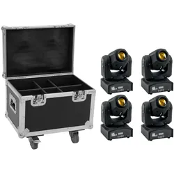 EUROLITE Set 4x LED TMH-17 Spot + Case mit Rollen
