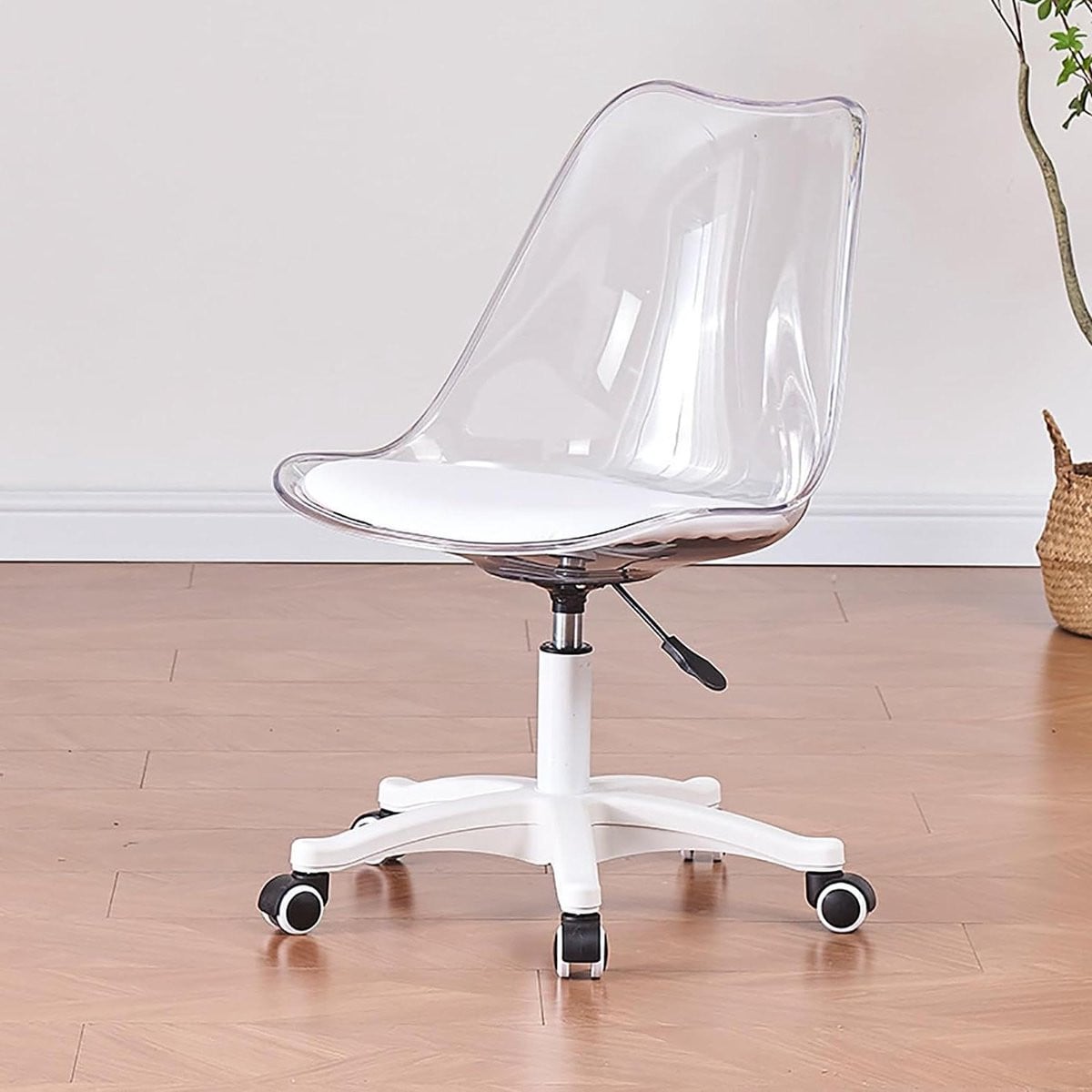 Ergonomische Draaibare Bureaustoel voor Thuiswerken - Transparant