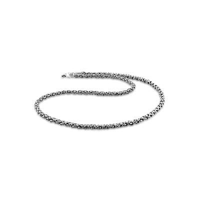 Silberkette KUZZOI "Halskette Herrenschmuck Gliederkette Oxidiert 925 Silber" Gr. 60, silber, Halsketten, Herren, 60, ohne Stein, Silber 925 (Sterlingsilber), Silberkette