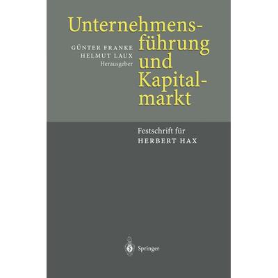 Unternehmensführung und Kapitalmarkt, Taschenbuch von , Springer Berlin, 978-3-642-72274-5