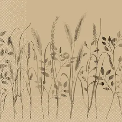 Tissue Serviette David recycled Tissue in Naturbraun, 33 x 33 cm, 100 Stück - Mank - Sträucher Gräser