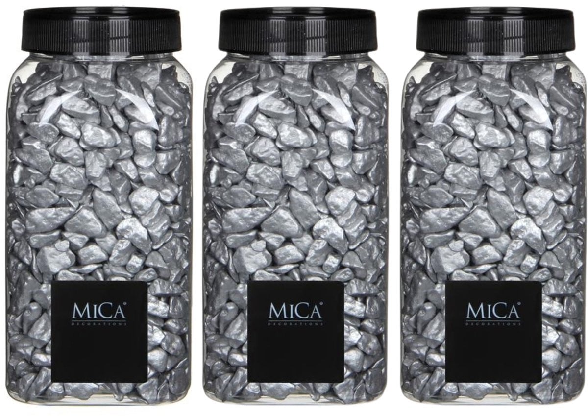 Mica Decorations decoratiesteentjes - Zilver - 1 kilo (650ml)