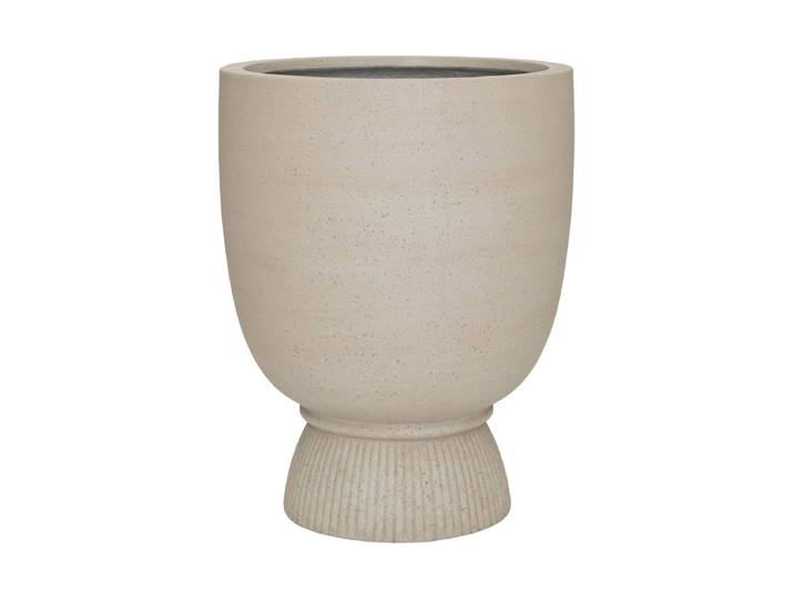 Hochwertiger In-/Outdoor Blumentopf „Cement & Stone Jola“ Beige Washed Pottery Pots