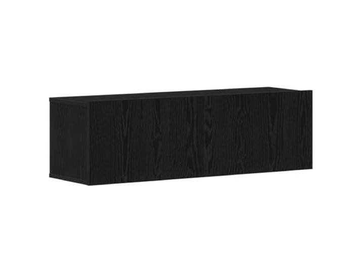KGFHERENB TV Board Hängend 100x30x30cm Lowboard Schwarz Eichen-Optik Schwebendes Wandboard für Schlafzimmer und Flur schafft freie Bodenfläche sowie strukturierte Ablagen an der Wand.