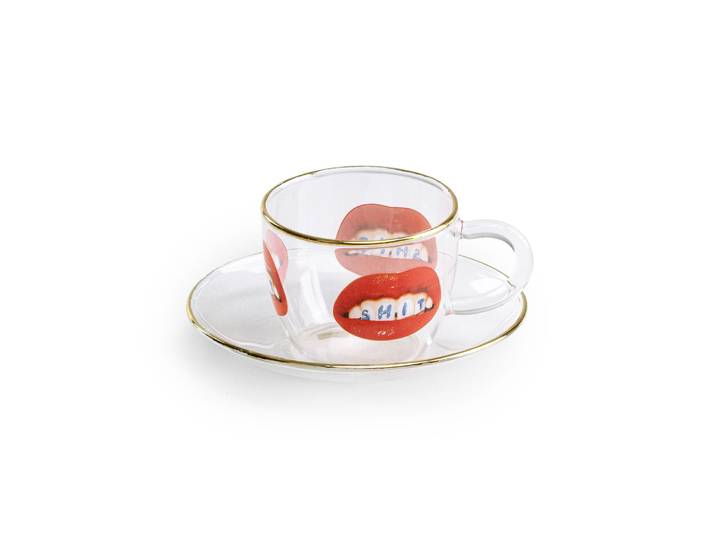 Seletti - Tasse à café Toilet Paper - Multicolore - Verre borosilicaté - Designer Floris Hovers