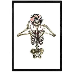 POSTER Skeleton Schmuck Aquarell A3 Rahmenlos