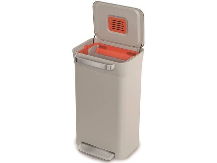 Recyclingstation Joseph Joseph Titan Grau Edelstahl/Kunststoff 68.5 cm 30 l - Farbe: stein