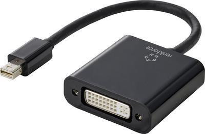 Renkforce RF-4769258 DisplayPort naar DVI adapter, Mini-DisplayPort naar DVI-a 24+5 pin, Zwart