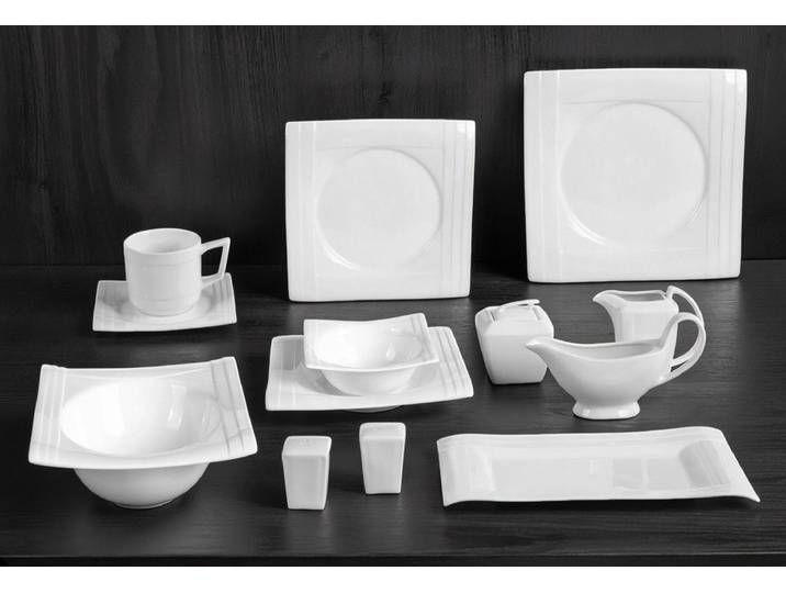 Tullip Kombiservice (43-tlg), 6 Personen, Stilvolles Tafelservice & Kaffeeservice – Geschirr-Set, Designed in DE