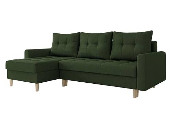 Mirjan24 Ecksofa Bodo mit Schlaffunktion und 2 Bettkästen, große Farbauswahl, freistehendes Sofa, Bettfunktion, Top-Qualität (Malmo 37)
