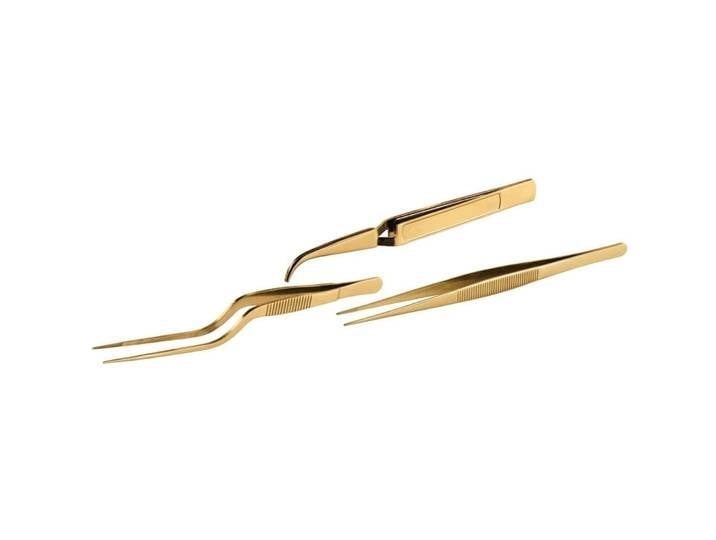 Pinzetten-Set Paderno Gold Edelstahl