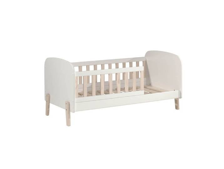 BODHI WHITE - Lit Junior 70x140cm Blanc avec Barrières